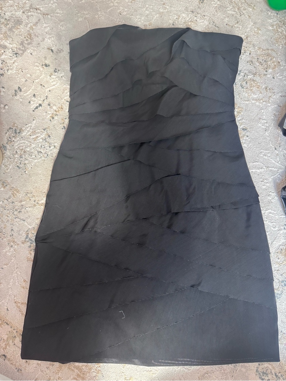 Forever 21 Black Strapless Layered Bodycon Dress